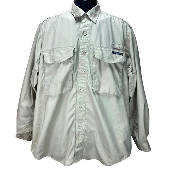 ExOfficio Mens Beige Fishing Adventure Travel Shirt Medium - Picture 1 of 6